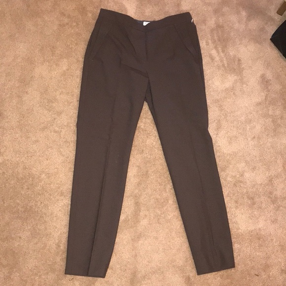 Brunello cucinelli NWOT brown all season wool straight leg dress trouser…